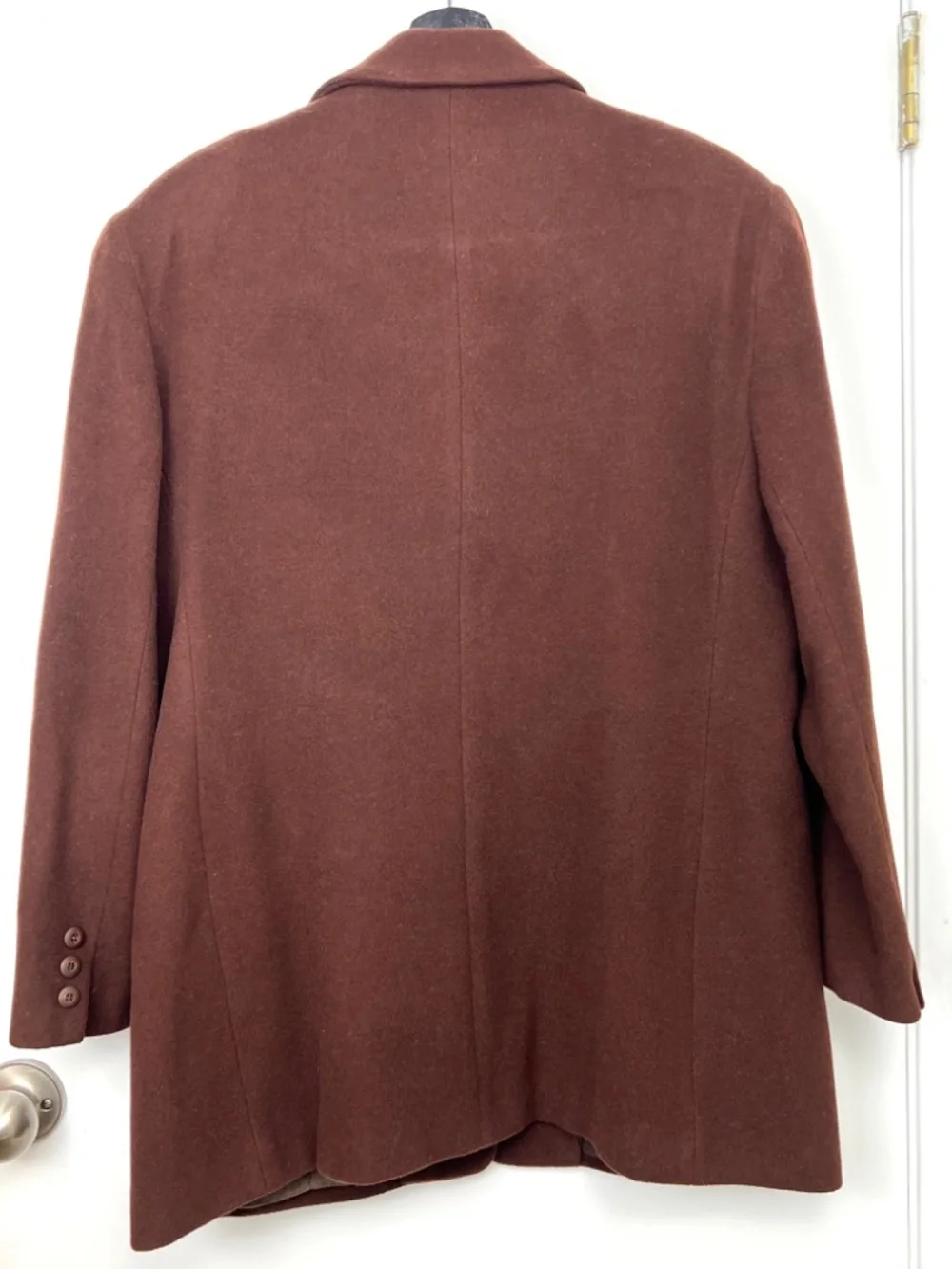Vintage Holt Renfrew Wool Cashmere Women's Blazer Jacket V14 US 12 Brown Autumn